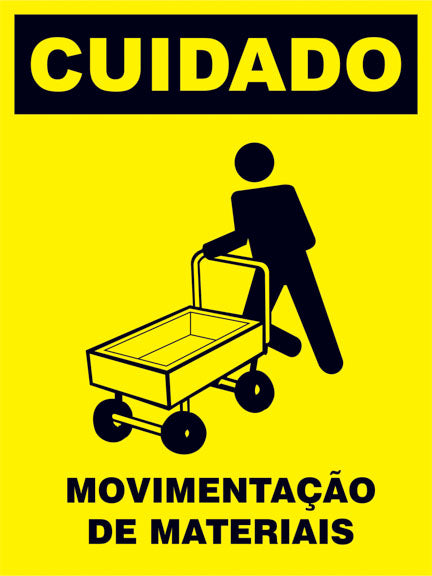Cuidado Movimentação de Materiais