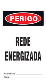 Cartão de Uso Imediato - Perigo - Rede Energizada