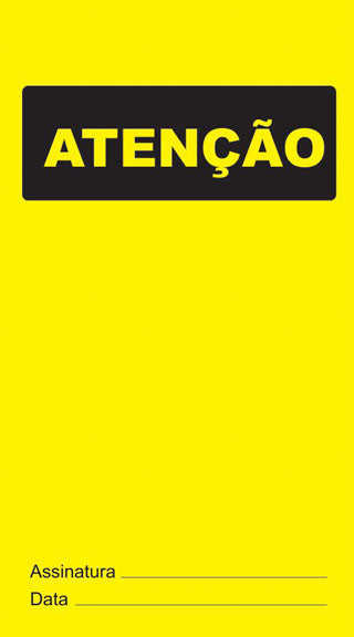 Cartão de Uso Imediato - Atenção - (Customizável)
