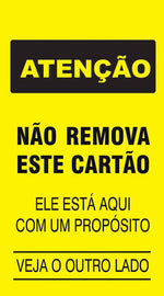 Cartão de Uso Imediato - Atenção - Não Remova Este Cartão