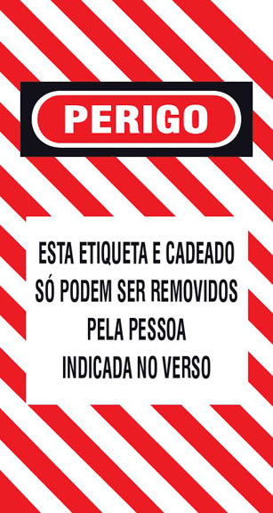 Cartão de Uso Imediato - Perigo - Não Ligue (Verso)