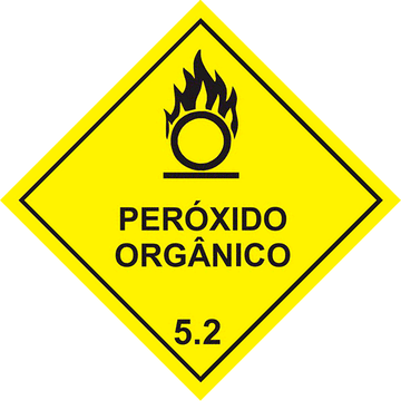 Transporte de Produtos Perigosos - Rótulo de Risco - Peróxido Orgânico 5.2