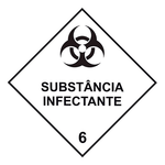 Transporte de Produtos Perigosos - Rótulo de Risco - Substância Infectante 6