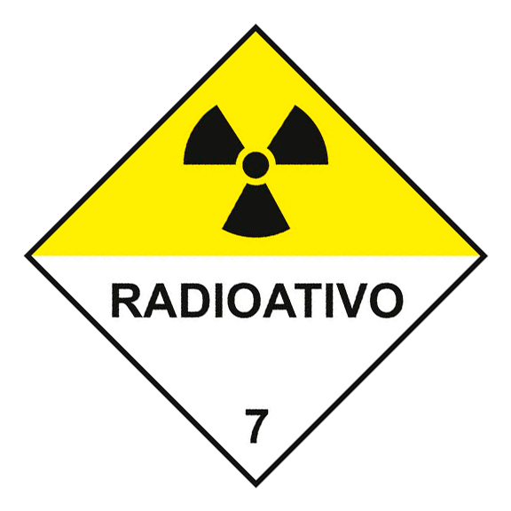 Transporte de Produtos Perigosos - Rótulo de Risco - Radioativo 7