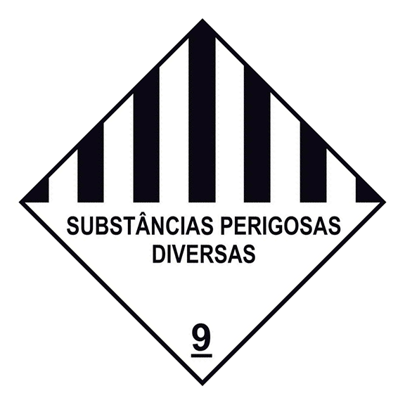 Transporte de Produtos Perigosos - Rótulo de Risco - Substâncias Perigosas Diversas 9