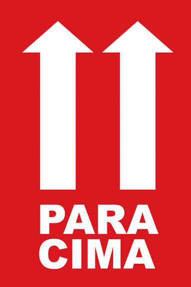 Etiqueta para Embalagem / Transporte - Para Cima