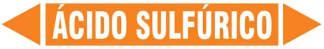 Etiqueta de Tubulação - Ácido Sulfúrico