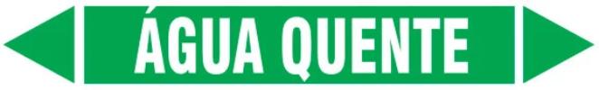Etiqueta de Tubulação - Água Quente