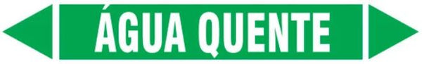 Etiqueta de Tubulação - Água Quente