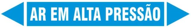 Etiqueta de Tubulação - Ar em Alta Pressão