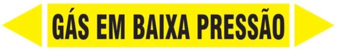 Etiqueta de Tubulação - Gás em Baixa Pressão