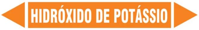 Etiqueta de Tubulação - Hidróxido de Potássio