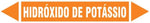 Etiqueta de Tubulação - Hidróxido de Potássio