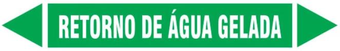 Etiqueta de Tubulação - Retorno de Água Gelada