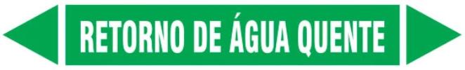 Etiqueta de Tubulação - Retorno de Água Quente