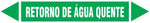 Etiqueta de Tubulação - Retorno de Água Quente