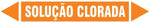 Etiqueta de Tubulação - Solução Clorada