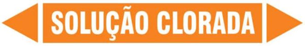 Etiqueta de Tubulação - Solução Clorada