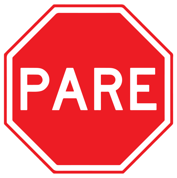 Sinalização de Trânsito - Pare