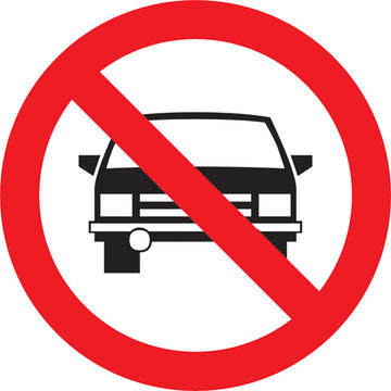 Sinalização de Trânsito - Proibido Trânsito de Veículos Automotores