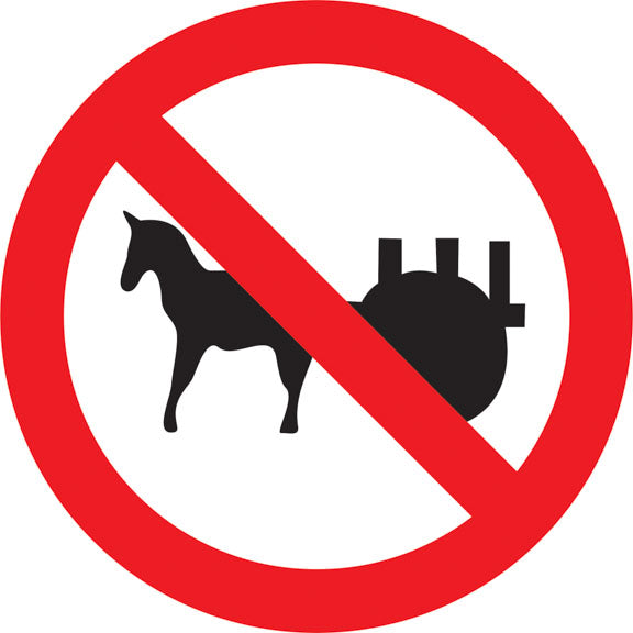 Sinalização de Trânsito - Proibido Trânsito de Veículo de Tração Animal