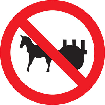 Sinalização de Trânsito - Proibido Trânsito de Veículo de Tração Animal