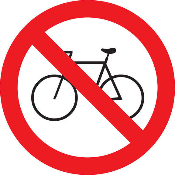 Sinalização de Trânsito - Proibido Trânsito de Bicicleta