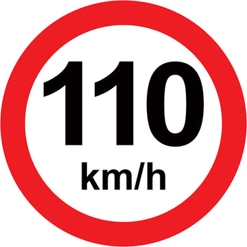 Sinalização de Trânsito - Velocidade Máxima 110 km/h
