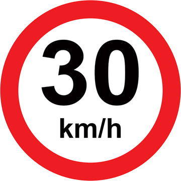 Sinalização de Trânsito - Velocidade Máxima 30 km/h
