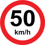 Sinalização de Trânsito - Velocidade Máxima 50 km/h