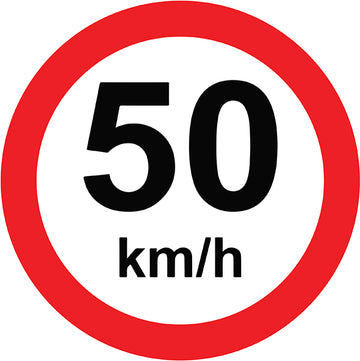 Sinalização de Trânsito - Velocidade Máxima 50 km/h