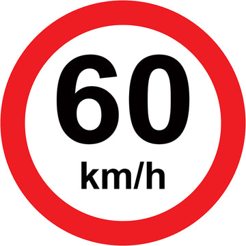 Sinalização de Trânsito - Velocidade Máxima 60 km/h