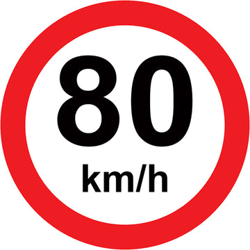 Sinalização de Trânsito - Velocidade Máxima 80 km/h