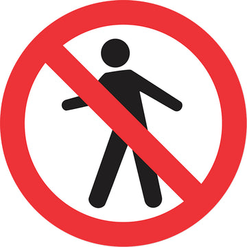 Sinalização de Trânsito - Proibido Trânsito de Pedestre