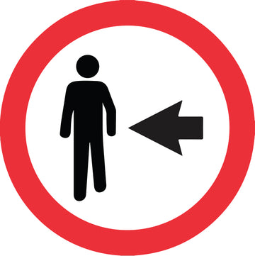 Sinalização de Trânsito - Pedestre Ande pela Esquerda