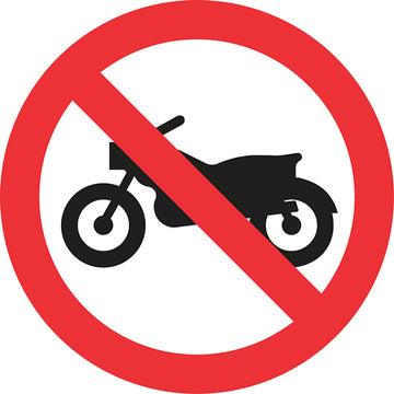 Sinalização de Trânsito - Proibido Trânsito de Motocicletas, Motonetas e Ciclomotores
