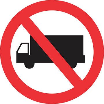 Sinalização de Trânsito - Proibido o Trânsito de Caminhões