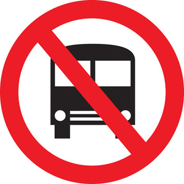 Sinalização de Trânsito - Proibido Trânsito de Ônibus