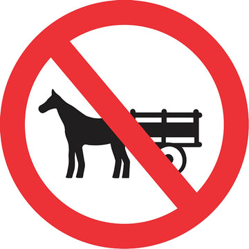Sinalização de Trânsito - Proibido Trânsito de Veículos de Tração Animal