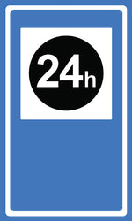 Sinalização de Serviço Auxiliar - Rua 24 Horas SAU-05