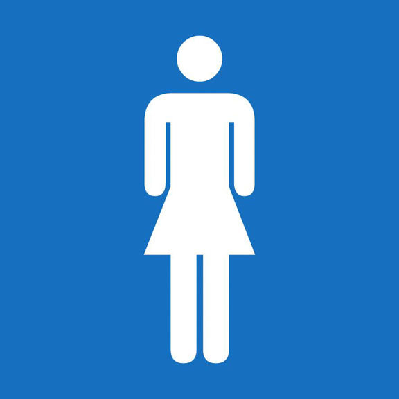 Placa / Etiqueta - Banheiro ou Sanitário Feminino