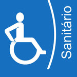 Placa / Etiqueta - Banheiro ou Sanitário Deficiente - PNE