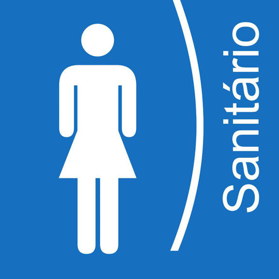 Placa / Etiqueta - Banheiro ou Sanitário Feminino
