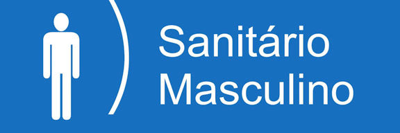 Placa / Etiqueta - Banheiro ou Sanitário Masculino