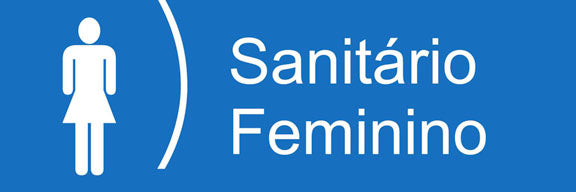 Placa / Etiqueta - Banheiro ou Sanitário Feminino