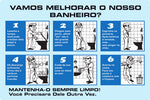 Placa / Etiqueta - Banheiro ou Sanitário - Instrução de Uso
