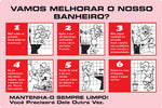Placa / Etiqueta - Banheiro ou Sanitário - Instrução de Uso