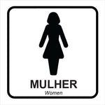Placa / Etiqueta - Banheiro ou Sanitário Feminino II