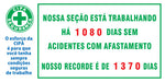 Painéis Acidentes / CIPA - Placar Geral Dias sem Acidentes