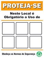 Quadro / Painel EPI - Proteja-se - Uso Obrigatório de EPI